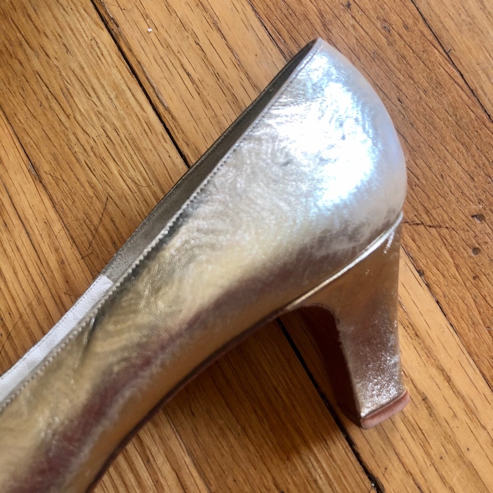 50s/60s Vintage Palter Debs Gold Heels - Picture 9 of 11